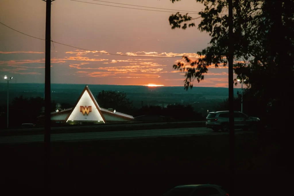 camper overlooking canyon sunset golden hour
